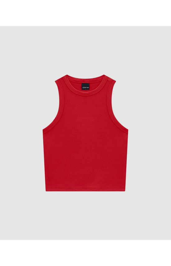 Regata Feminina Decote Halter Neck Em Ribana - ENFIM