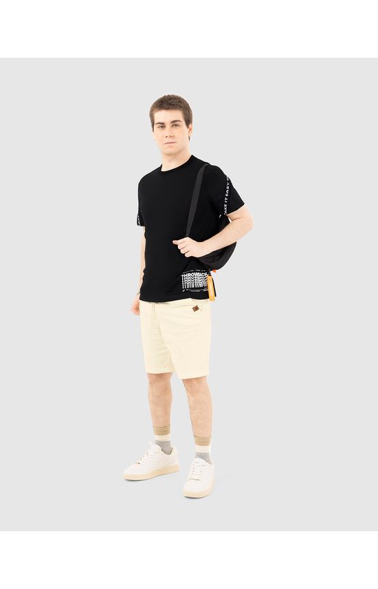 Bermuda Menino Com Cadarço Frontal Em Sarja Stretch Malwee Kids