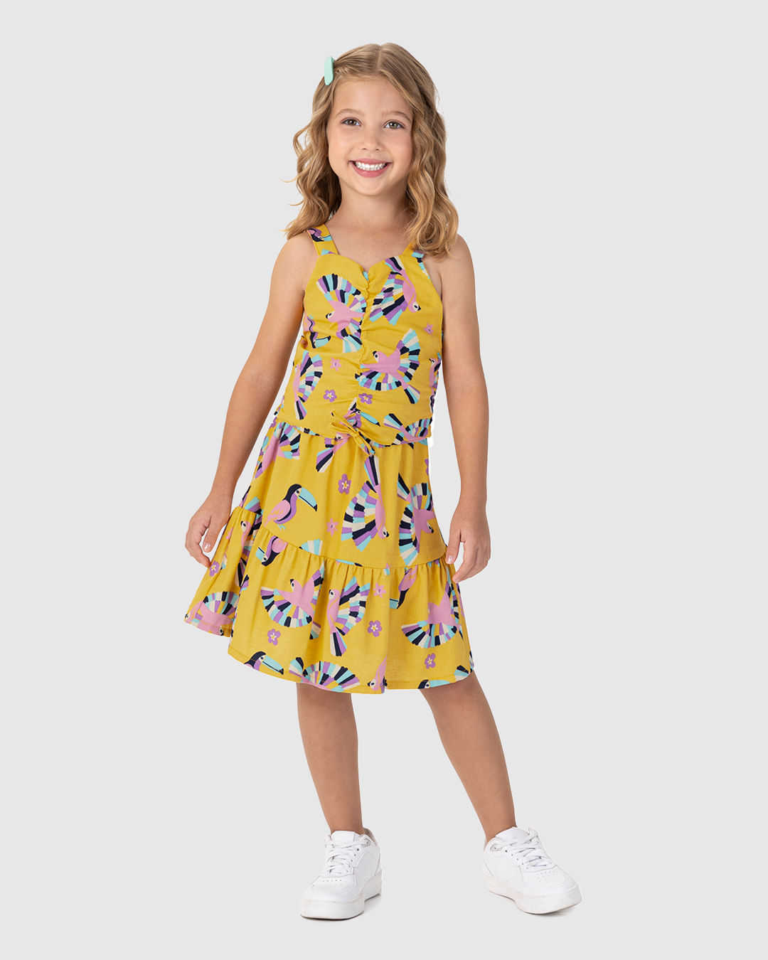 Conjunto Infantil Menina Cropped E Saia Estampado Malwee Kids - Imagem 22
