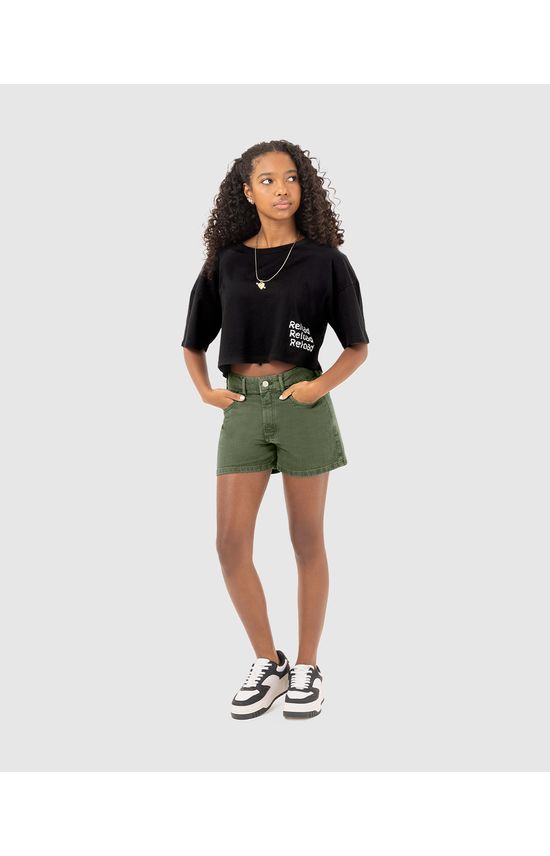 Blusa Menina Box Manga Curta Reload Em Algodão Malwee Kids
