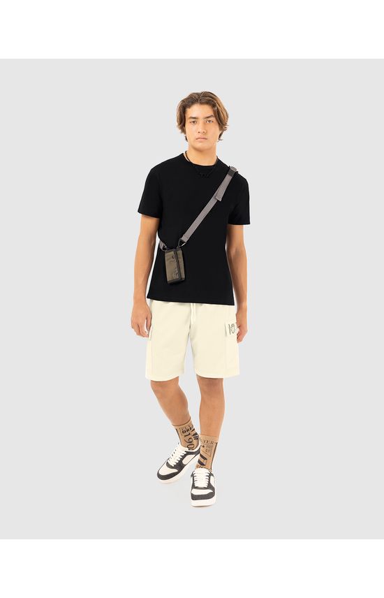 Bermuda Menino Bolso Com Estampa Em Tecido Texturizado Malwee Kids