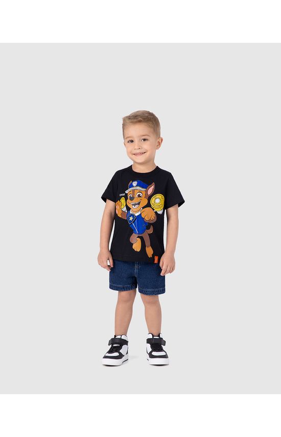 Camiseta Infantil Unissex Personagens Patrulha Canina Malwee Kids