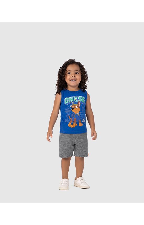 Conjunto Infantil Menino Regata Patrulha Canina Em Algodão Malwee Kids