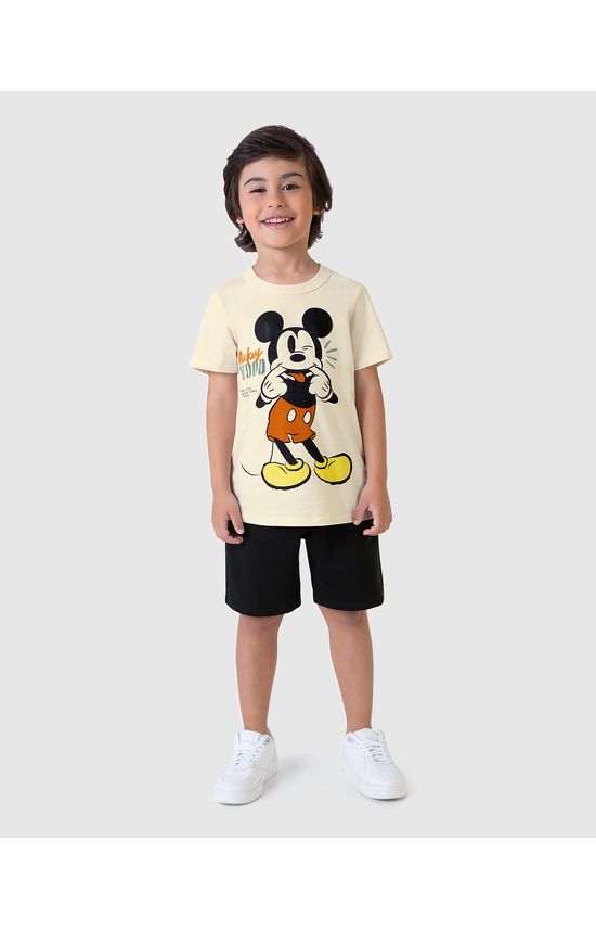 Conjunto Infantil Menino Mickey Mouse Disney Em Algodão Malwee Kids