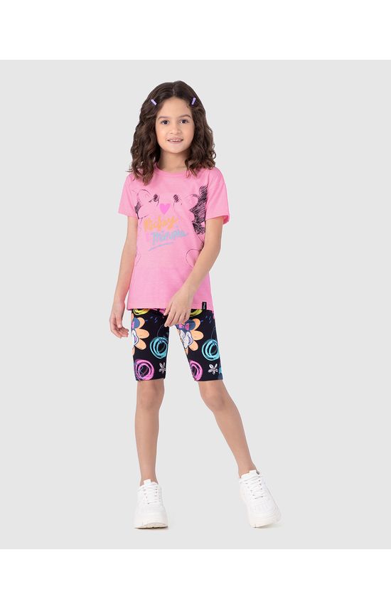Conjunto Infantil Menina Mickey E Minnie Disney Em Algodão Malwee Kids
