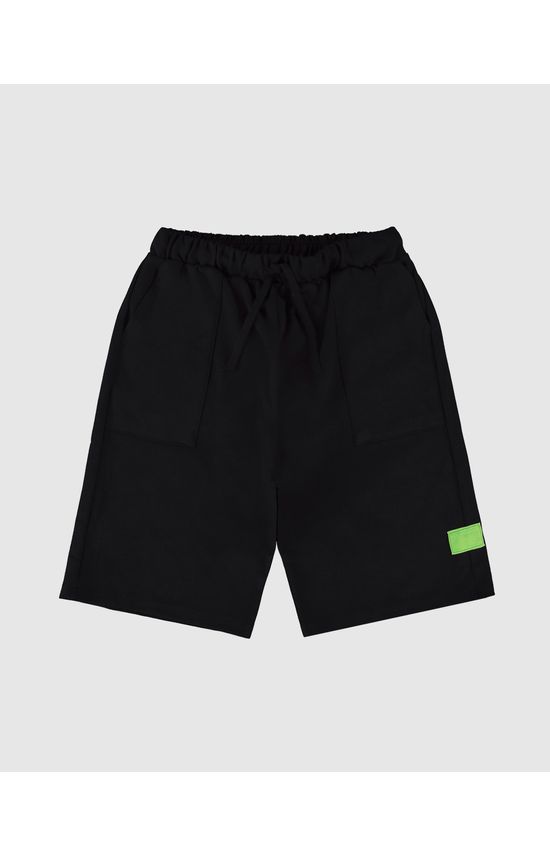 Bermuda Menino Comfort Bolso Funcional Em Moletinho Malwee Kids