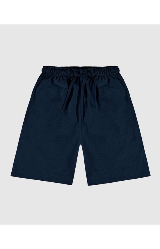 Bermuda Menino Comfort Em Viscolinho Texturizado Malwee Kids