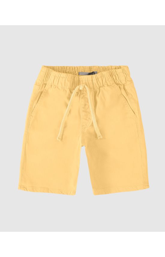 Bermuda Infantil Menino Cadarço Frontal Em Sarja Com Elastano Malwee Kids