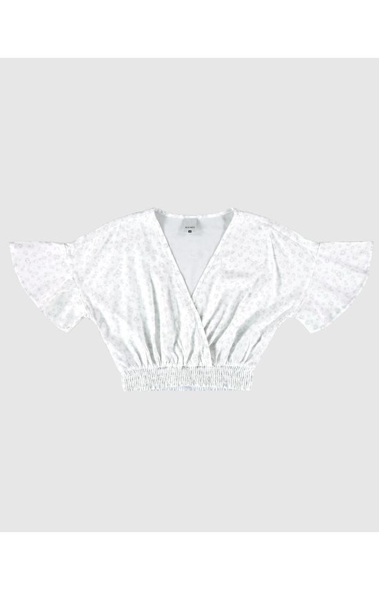 Blusa Menina Transpassada Em Viscose Malwee Kids