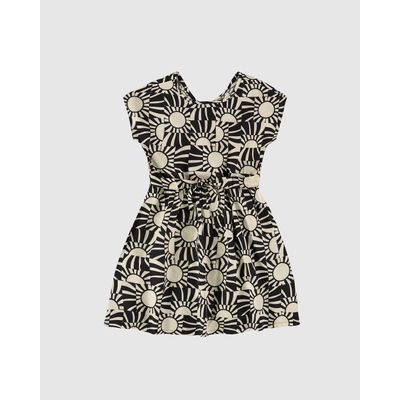 Vestido Infantil Amarração Frontal Em Viscose Malwee Kids