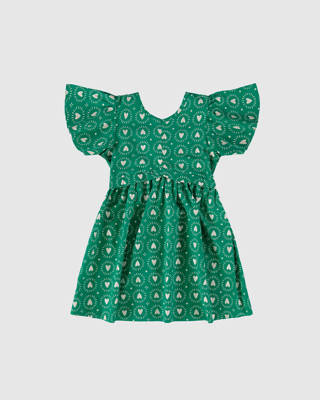 Vestido Infantil Estampa Corações Metalizado Em Viscose Malwee Kids - Imagem 7
