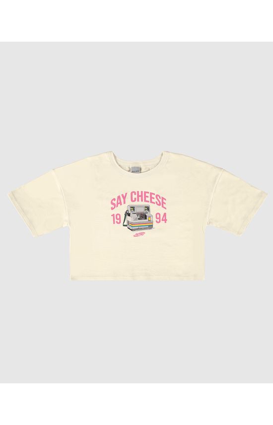 Blusa Menina Box Manga Curta Say Cheese Em Algodão Malwee Kids