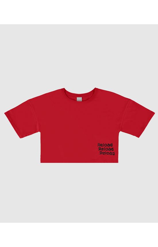 Blusa Menina Box Manga Curta Reload Em Algodão Malwee Kids