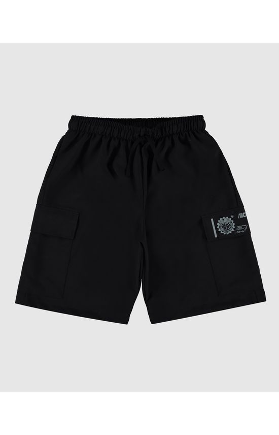 Bermuda Menino Bolso Com Estampa Em Tecido Texturizado Malwee Kids