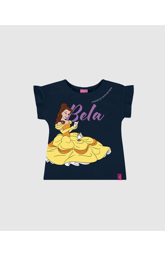 Blusa Infantil Menina Princesa Bela Disney Em Algodão Malwee Kids