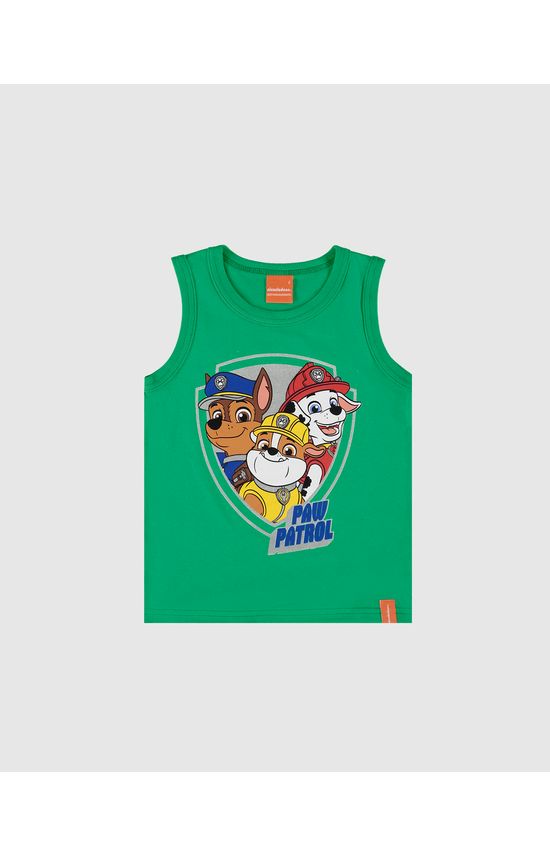 Regata Infantil Menino Patrulha Canina Estampa Efeito Prateado Malwee Kids