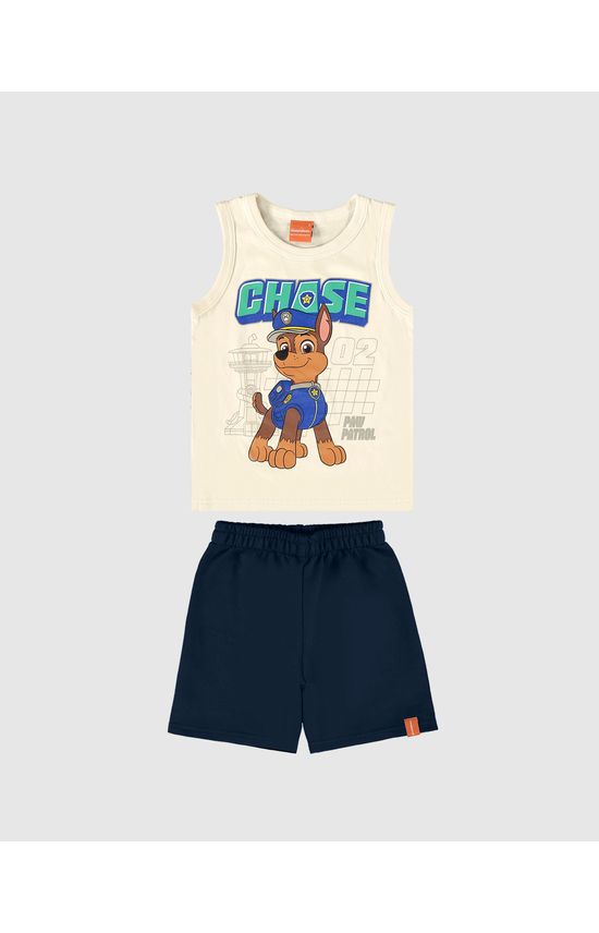 Conjunto Infantil Menino Regata Patrulha Canina Em Algodão Malwee Kids