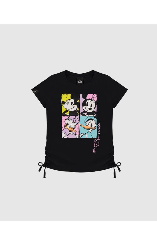 Blusa Infantil Menina Mickey Mouse Disney Em Malha Rajada Malwee Kids