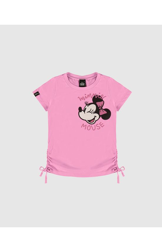 Blusa Infantil Menina Minnie Mouse Disney Em Malha Rajada Malwee Kids