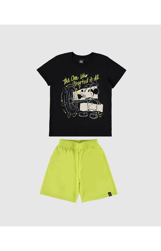 Conjunto Infantil Menino Mickey Mouse Disney Em Algodão Malwee Kids