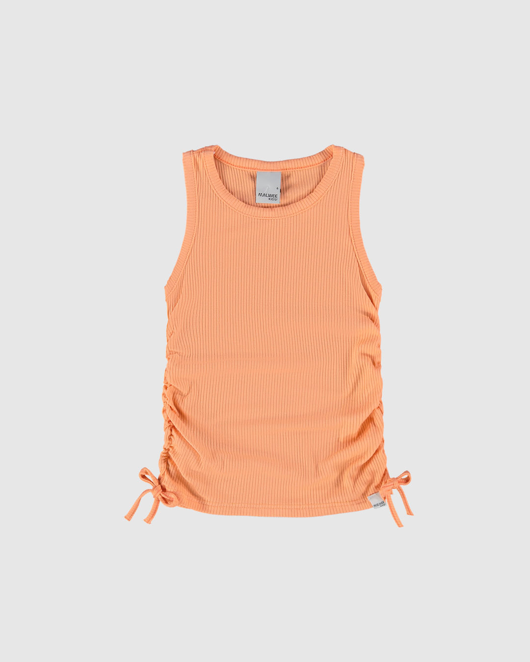 Regata Infantil Menina Laço Lateral Em Malha Viscose Canelada Malwee Kids - Imagem 8