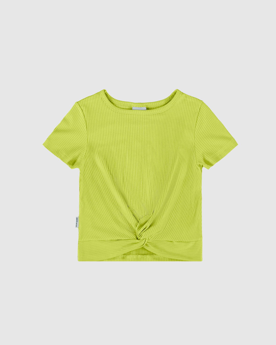 Blusa Infantil Menina Torção Frontal Em Malha Viscose Canelada Malwee Kids