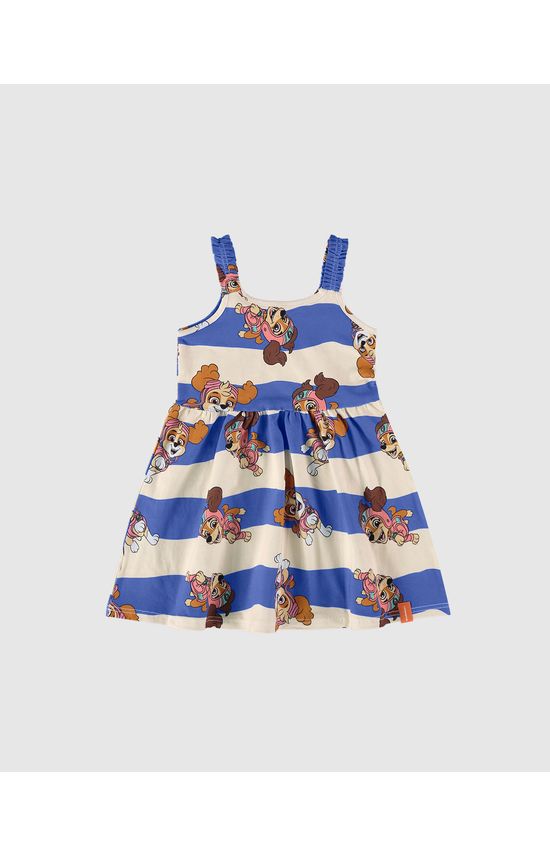 Vestido Infantil Rodado Patrulha Canina Em Algodão Malwee Kids