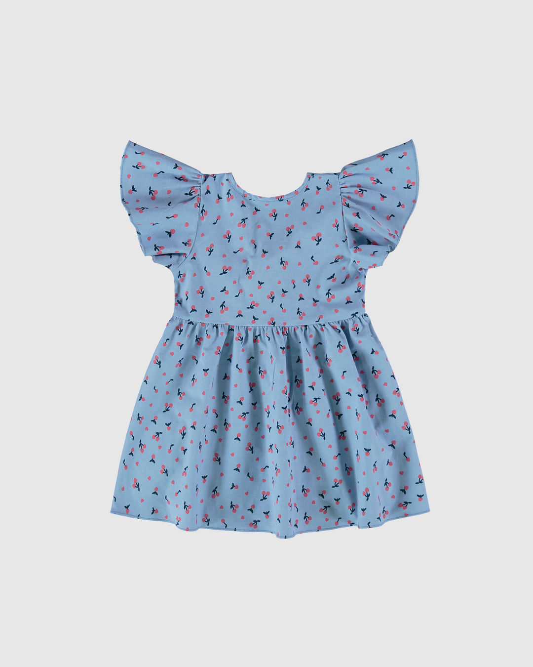 Vestido Infantil Estampa Cerejas Em Algodão Chambray Malwee Kids - Imagem 11