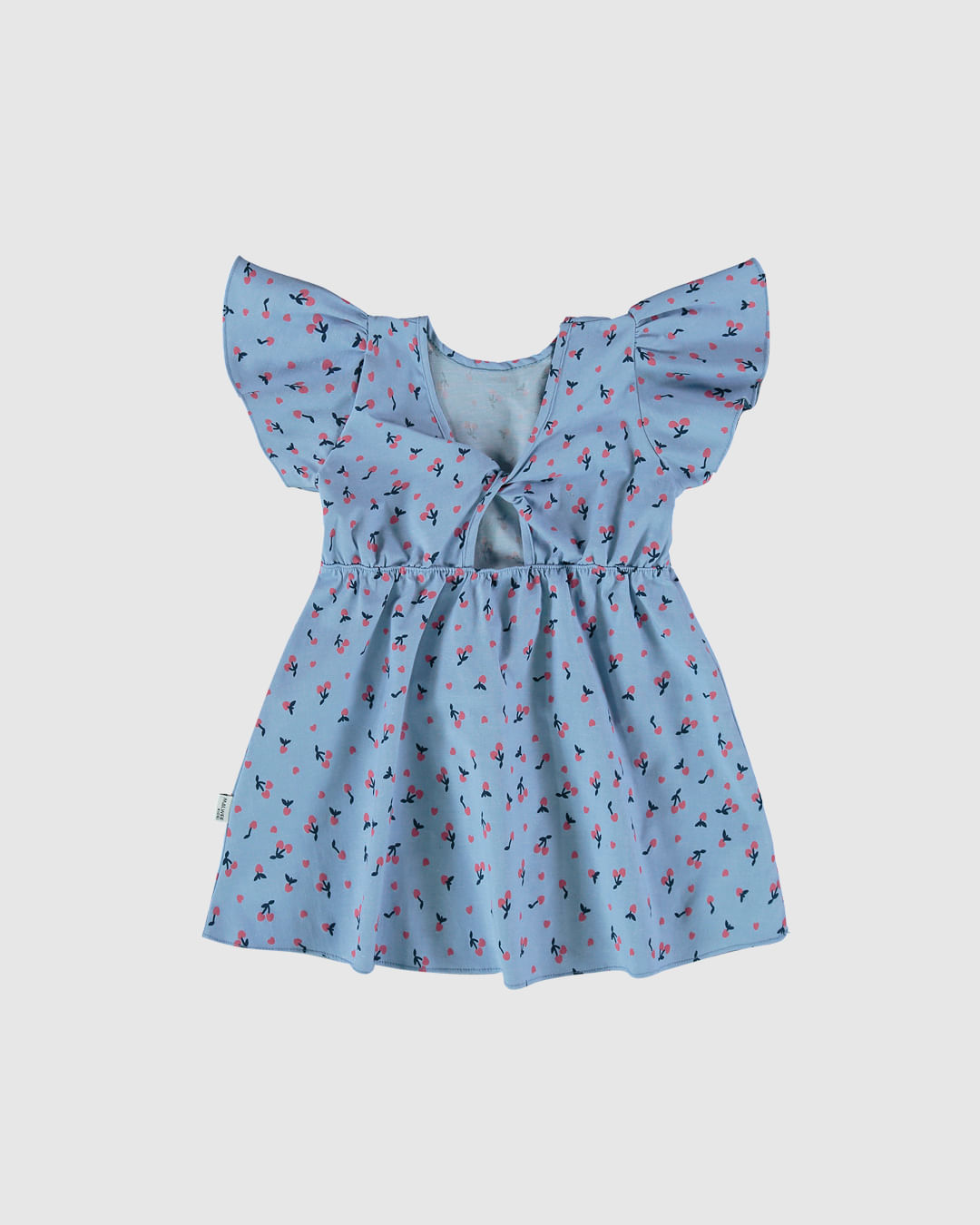 Vestido Infantil Estampa Cerejas Em Algodão Chambray Malwee Kids - Imagem 6
