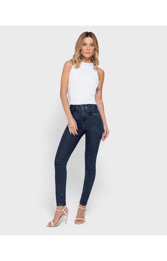Calça Skinny Feminina Bolso Funcional Em Jeans Com Elastano - ENFIM