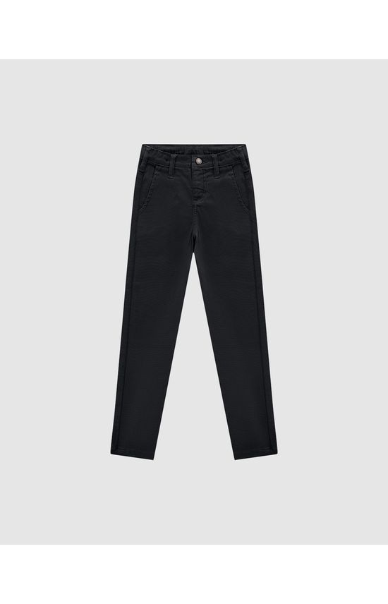Calça Menino Chino Cintura Média Em Sarja Com Elastano - Carinhoso