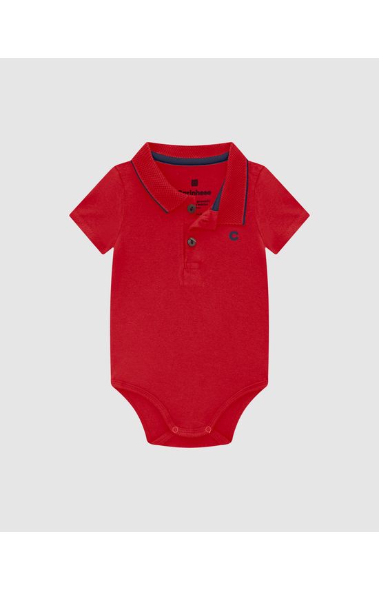 Body Polo Menino Em Algodão - Carinhoso