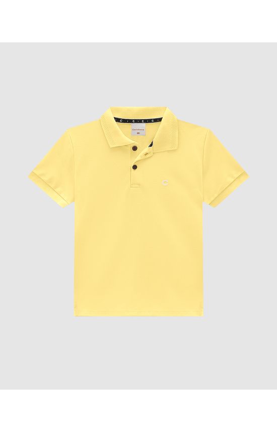 Camisa Polo Menino Peitilho Frontal Em Piquet Premium Carinhoso