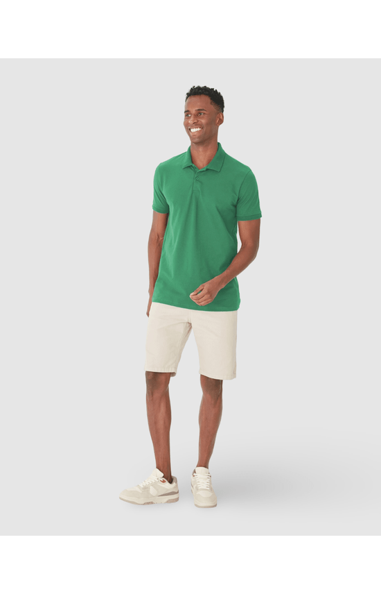 Camisa Polo Básica Masculina Gola Esporte Piquet Stretch
