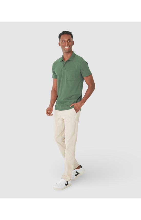 Camisa Polo Básica Masculina Gola Esporte Em Algodão