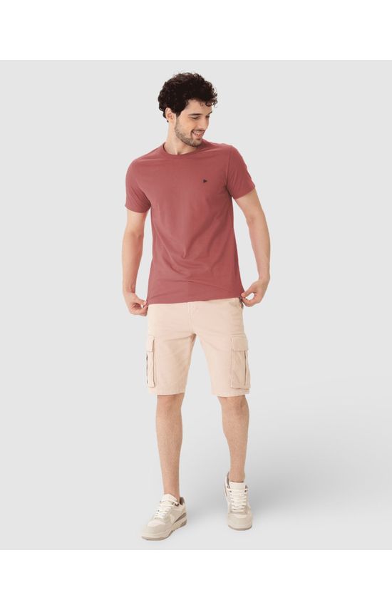 Camiseta Básica Masculina Slim Em Algodão