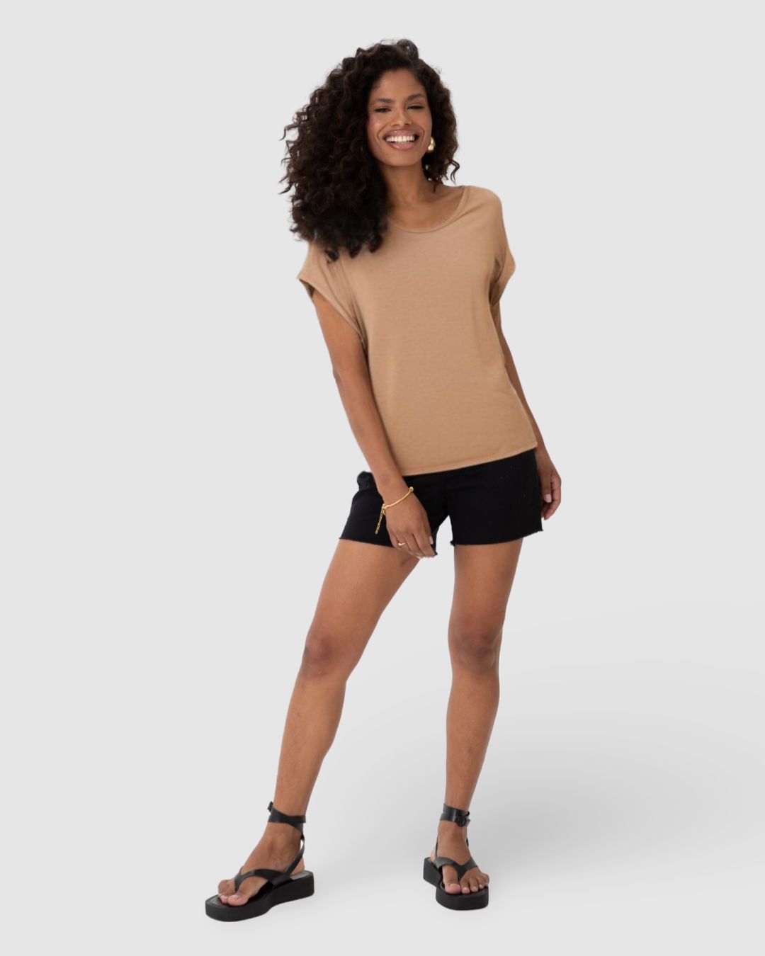 Blusa Feminina Decote Canoa Em Malha Viscolinho Stretch - Imagem 11