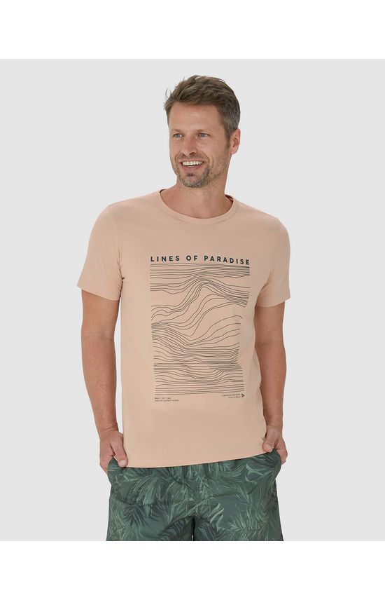 Camiseta Masculina Lines Of Paradise Em Algodão