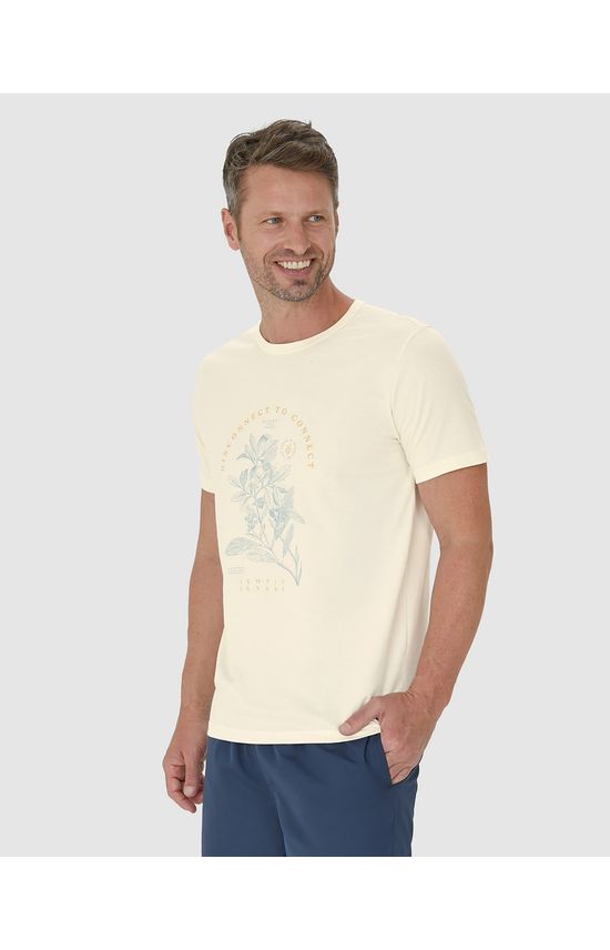 Camiseta Masculina Manga Curta Disconnect To Connect Em Algodão