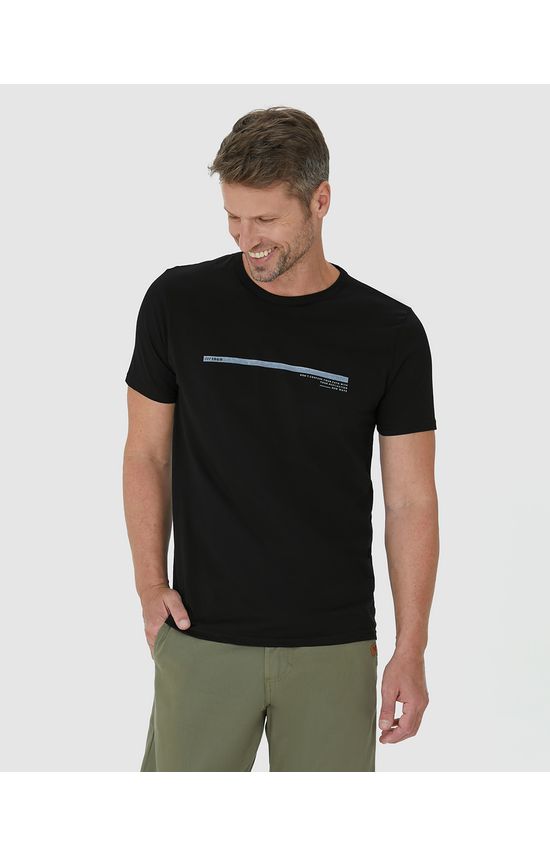 Camiseta Masculina Estampa Lettering Em Algodão