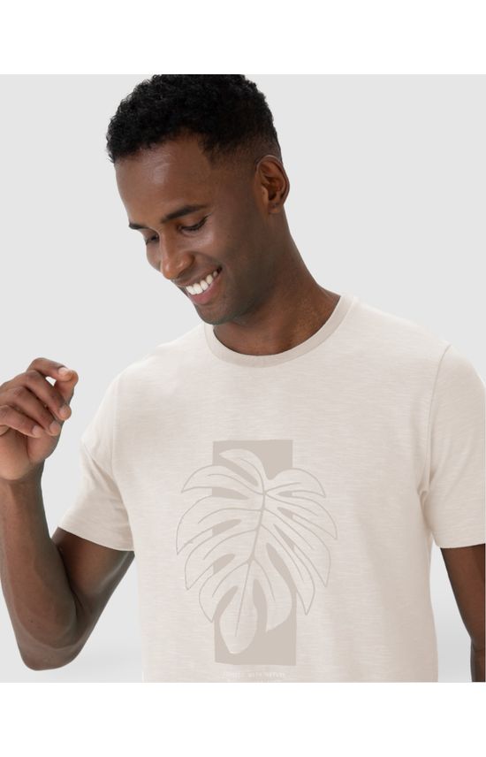 Camiseta Masculina Connect With Nature Em Malha Flamê