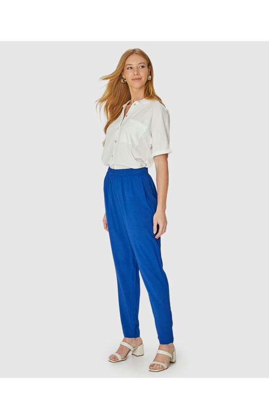 Calça Jogger Feminina Cintura Elástica Em Viscose