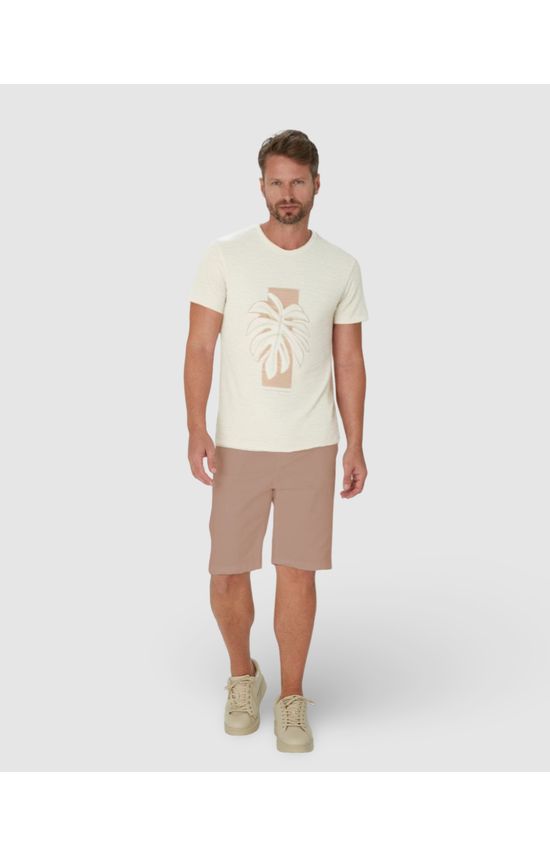 Bermuda Tradicional Masculina Em Sarja Com Elastano