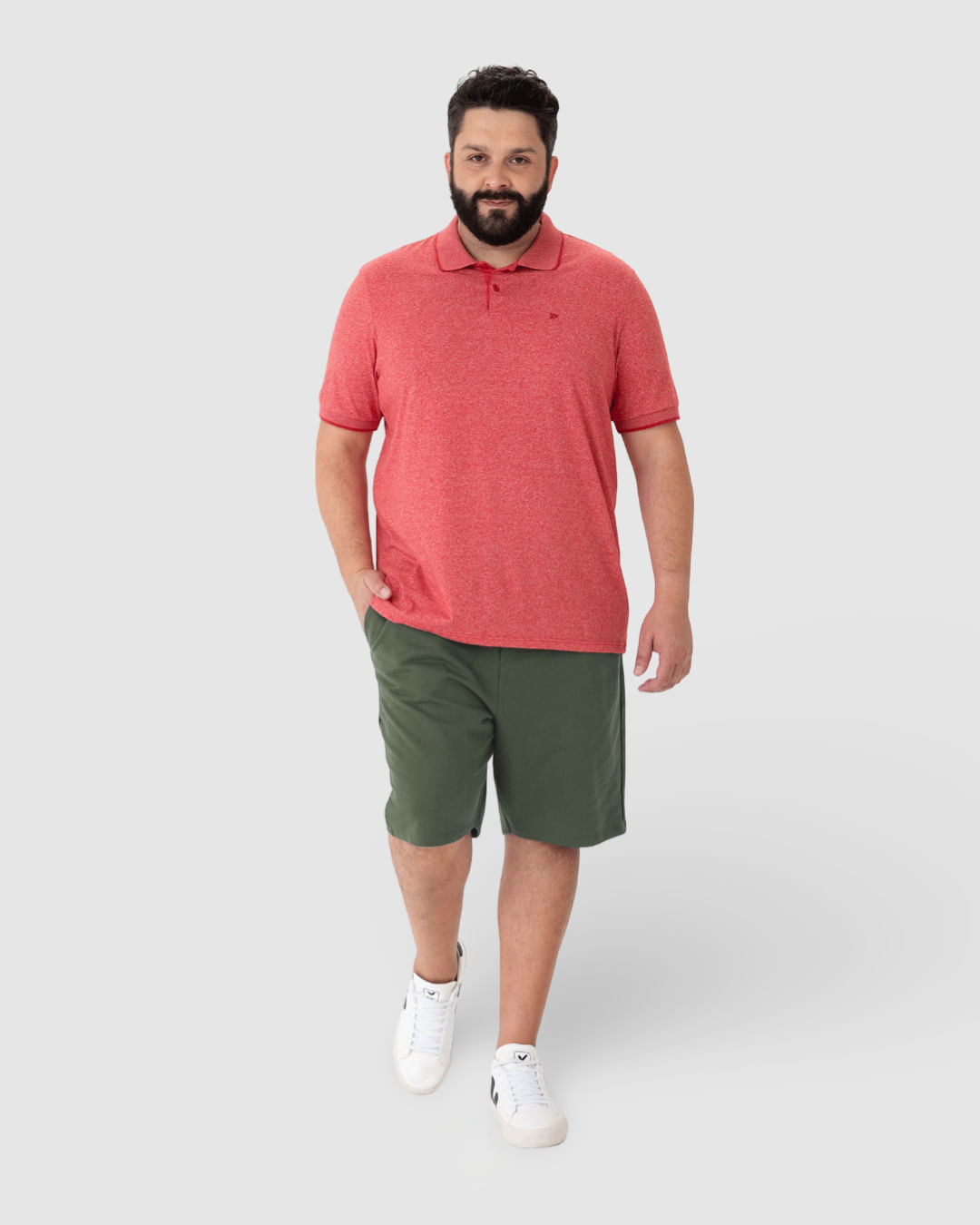 Bermuda Masculina Plus Size Listra Lateral Em Moletom - Imagem 6