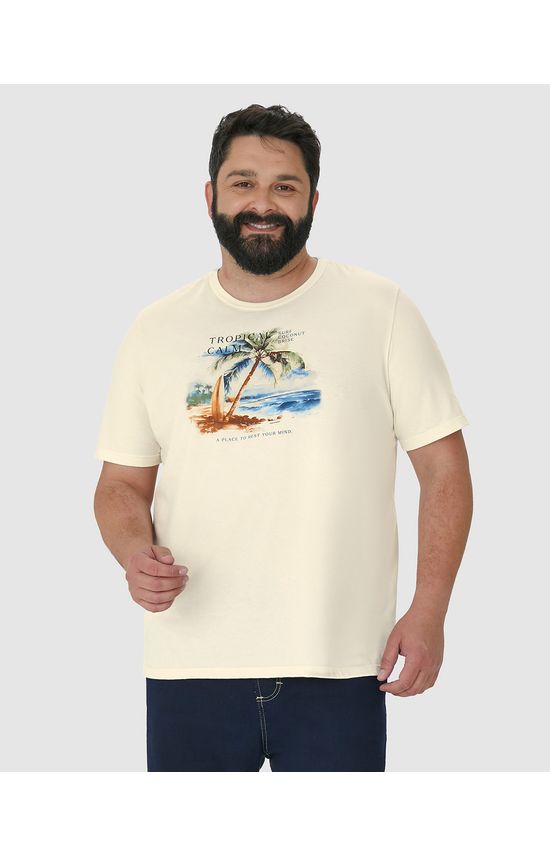Camiseta Masculina Plus Size A Day To Refresh Em Algodão