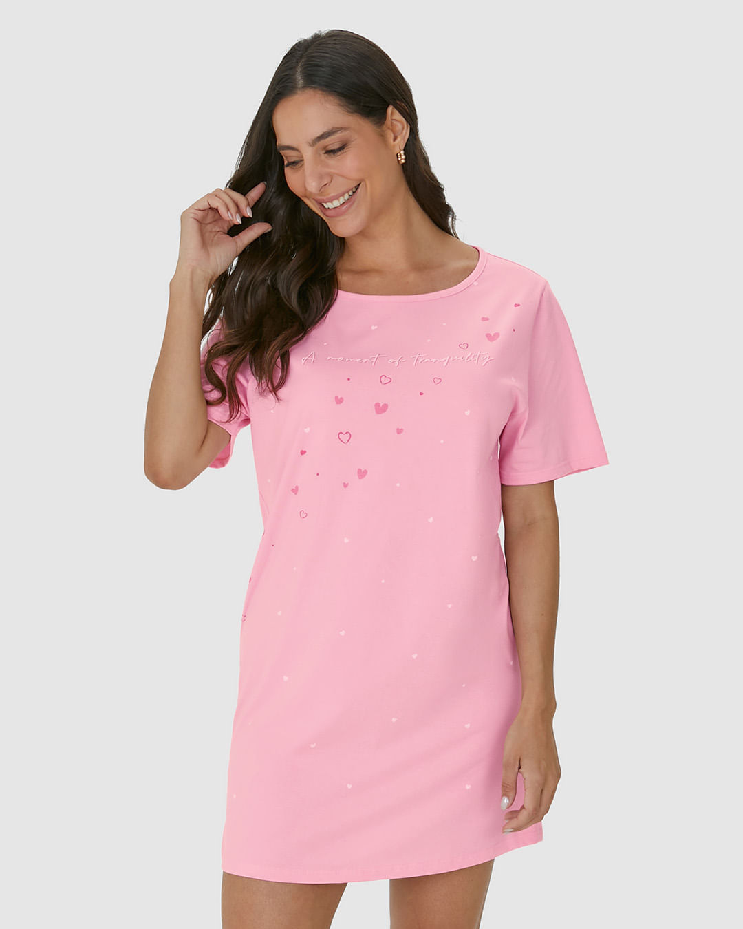Camisola Feminina Manga Curta A Moment Of Tranquility Em Algodão