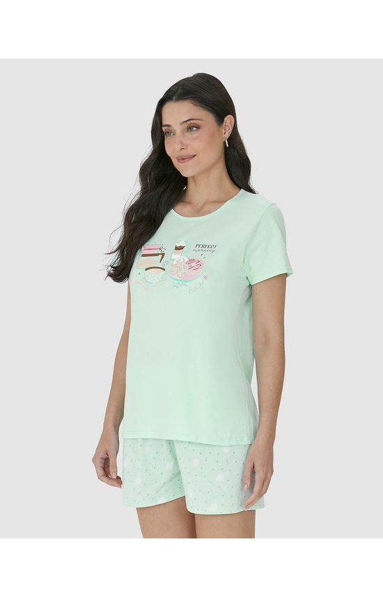 Pijama Feminino Blusa Perfect Morning Em Algodão