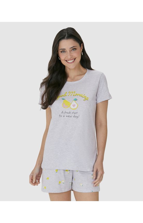 Pijama Feminino Blusa Good Morning Em Algodão
