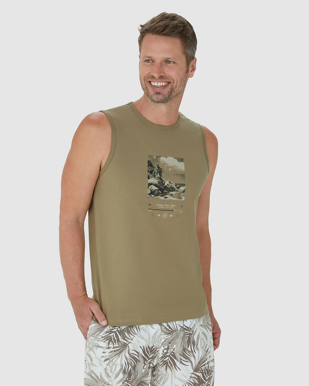 Regata Masculina Time For Me Em Algodão - Imagem 16