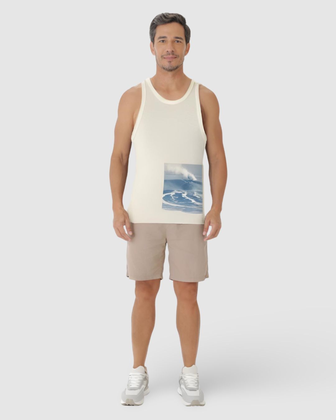 Regata Masculina Estampa Mar Em Algodão - Imagem 5